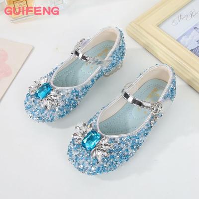 China 2023 New Spring Summer Babies Rhinestone Breathable Shiny Bow Shoes Fashion Princess Shoes Children Soft Cute Party Shoes for sale