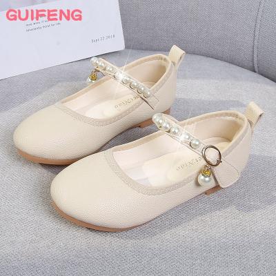 China Breathable Kids Shoes Girls Party Shoes Fashion Little Girls Pink Bow Tie Kids Leather Shoes Size 23-36 for sale