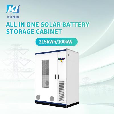 China KonJa Top Brand Energy Storage Cabinet 215kWh 100kw Outdoor Energy Storage System for sale