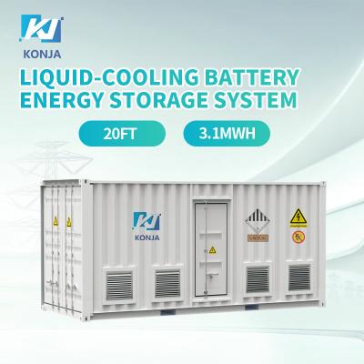 Cina KonJa 20HC 3.1MWh Container Energy Storage System 1000V - 1500V Energy Storage Box con batteria Lifepo4 da 3.2V 280ah in vendita