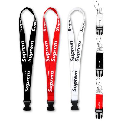 China Wholesale Cute Tool Woven Eco-Friendly Sublimation Custom Designer White Color Logo Safety Polyester Lanyard for sale