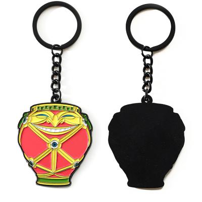 China Custom Souvenir Gift Soft Zinc Key Chain Promotional Gift Red Enamel Key Chain for sale