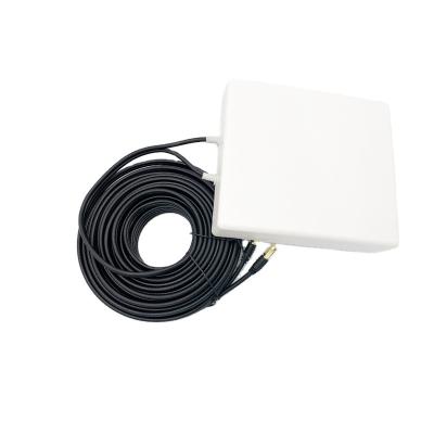 China ABS 698-2700Mhz 2*9dBi 4G MIMO LTE Outdoor Panel Directional Antenna with 15 Meters for sale