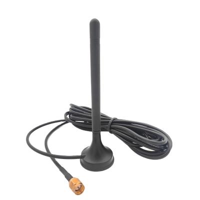 China PC+ABS Magnetic Antenna IOT LoRa 2.5dBi 178-210MHz 470-860MHz with SMA-Male Connector for sale