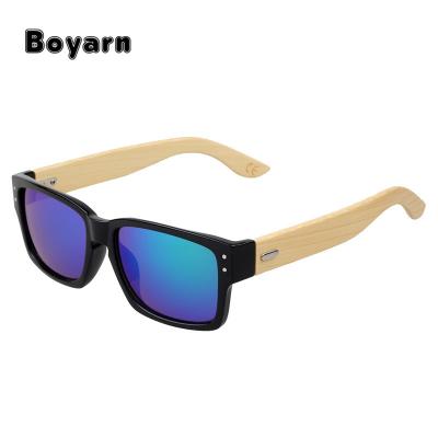 China Fashion Sunglasses Shape Bamboo Men Women Retro Vintage Square Summer Outdoor Sun Glasses Wooden Eyewear for sale