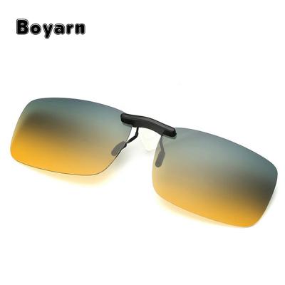 China Fashion Sunglasses Classic Polarized Glass Sunglasses Clip On Myopia Glass Men Rimless Women Night Vision Driving Sunglass Flip On Glasses for sale