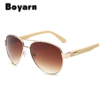 China Bamboo Male Sport Eyewear Original Sunglass Vintage Sunglasses Boyarn Fashion Sunglasses Men Women UV400 Gradient Sun Wood Glass Driver for sale