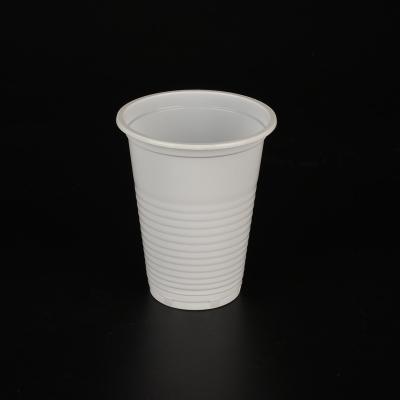 China 7oz/200ml pp disposable white plastic cup with 70mm top diameter one time cup eco-friendly products for sale