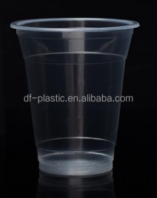 China 360ml disposable eco-friendly stocked plastic pp cup with 95mm top diameter for milk tea bubble tea with lid custom logo printed for sale