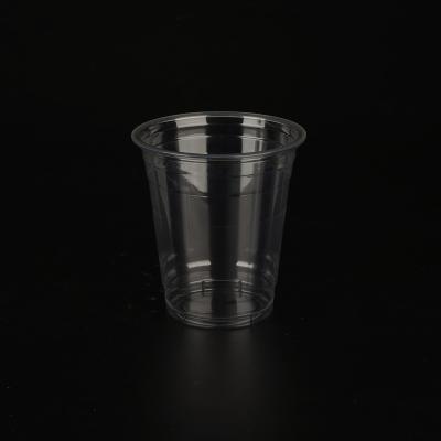 China Disposable 425ml Clear Pet Milkshake Plastic Smoothie Cups With Custom DOM Lids Logo Printed for sale