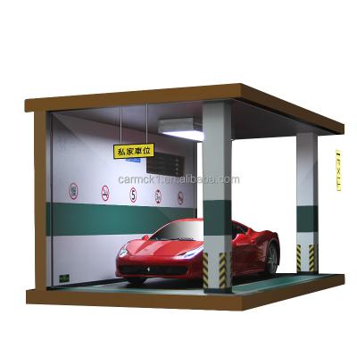 China Simulation Wooden Decor Cabinet Showcase Garage Scene Parking Lot 1:24 Solid Wood Model for sale