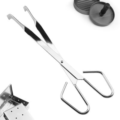 China Thermal Resistance 3604 Hot Clip Anti Cooking Pot Tongs Stainless Steel BBQ Camping Clamp for sale