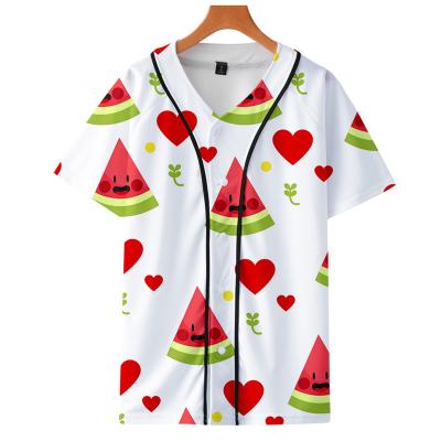 China Fashion Breathable Fruits Patterns Dye Sublimation Printing Kids Baseball Tank Tops for sale