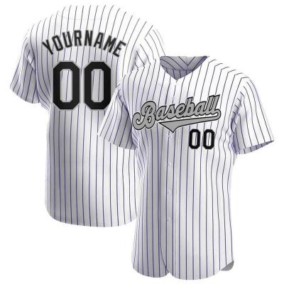 China Antibacterial Cheap Custom Design Sale Baseball Tank Top Shirt Polyester Sublimation Mens Baseball Stripe T-Shirt for sale