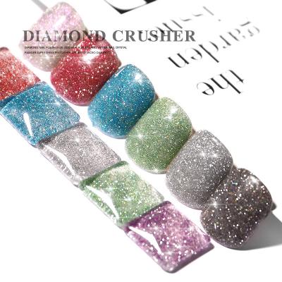 China Mood Nail Polish Color Changing Gel Nail Polish UV Glitter Glitter Available Nail Salon Diamond Powder Glue Silver Phototherapy for sale