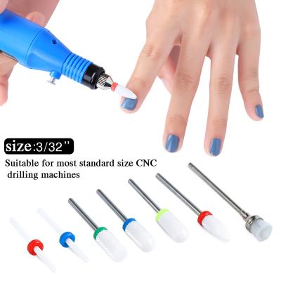 China Tungsten Ceramic Alloy Polished Grinding Head Set Grinding Machine Tool Nail Drill Bit Profesional Nail Polishing Drill for sale