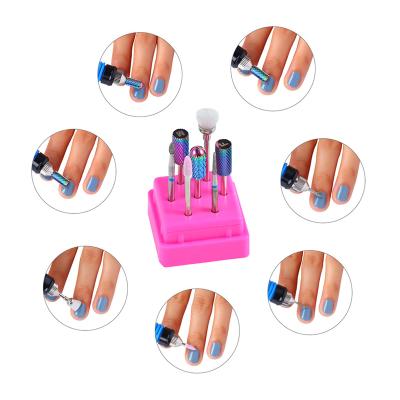 China Tungsten Ceramic Alloy Polished Grinding Head Set Ceramic Machine Tool Nail Drill 2021 Wholesale Nail Polishing Drill Bit for sale