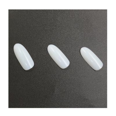 China 600 Pcs Eco-friendly Material False Nail Tips Full Head Cover Half Round XL Paste Straight False Oval for sale