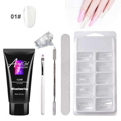 China Durable Ready To Ship Private Label Poly Nails Professional Acrylic Gel Nails Custom Color Soak Off Poly ED/UV Nail Extension Gel for sale