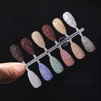 China Nail Art Sequins Colorful Diamond Powder Glitter Sugar Nail Acrylic Powder Quicksand Powder Nail Art for sale