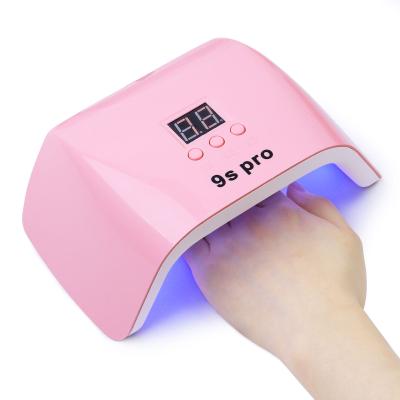 China 120W ABS Nail Lamp 9S Pro Dual Light Source Plastic Intelligent Phototherapy Machine UV Recharge Led Lamp Gel Nail Lamp for sale