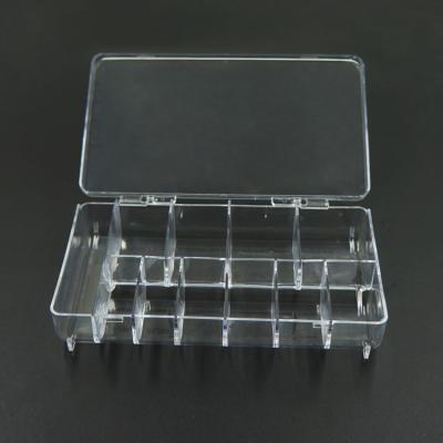 China Eco-Friendly Ready To Ship 200pcs XL Long Nail Tip Empty Acrylic Storage Box Acrylic Supplies Container for sale