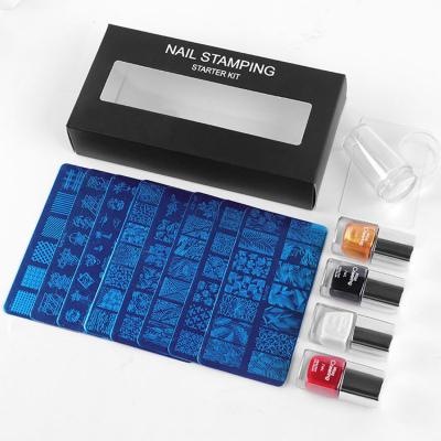 China Wholesale Nail Art DIY Printing Steel Plates Set Nail Art Stamping Set Design Your Own Nail Stamping Plate for sale