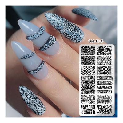 China Rectangular Nail Art DIY Printing Plate Painted Custom Printing Ink Gauge Nail Art Stamping Plates for Nail Design Stamping Plates for sale