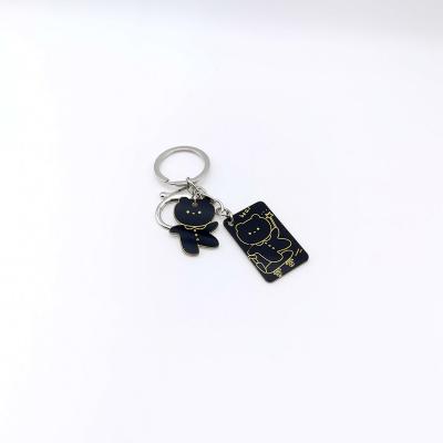 China Plastic a variety of beautiful acrylic keychains with bright colors have two pieces of acrylic materials for sale