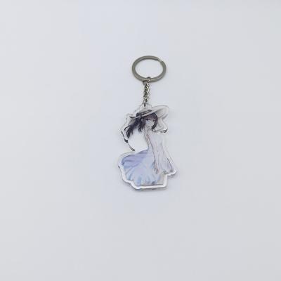 China Cute Lovely Girl Cartoon Character Custom Pattern Acrylic Pendant Acrylic Key Chain for sale