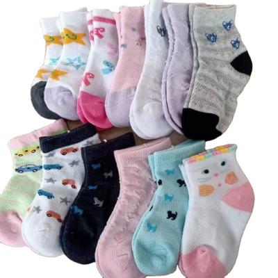 China 2021 Styles Good Quality Breathable Cheap Mixed Baby Socks Crew Socks Boat Socks for sale