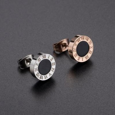 China Factory Price China Factory Price Circular 316L Stainless Steel Romantic Stud Earring Jewelry for sale