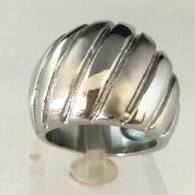 China Stainless Steel Casual / Sporty Superior Surgical Luxury Style Wide Band Casting Ring for sale