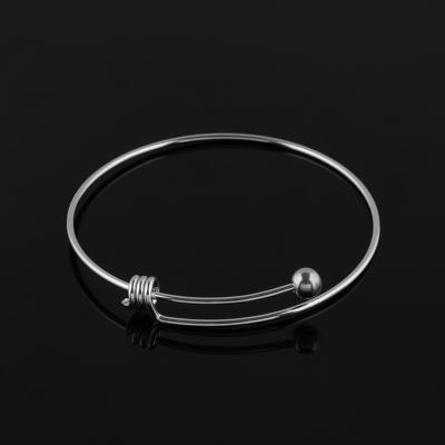 China Trendy Ladies Fashion Stainless Steel Knot Wire Cuff Bangle Simple Tightening Brag Bracelet for sale