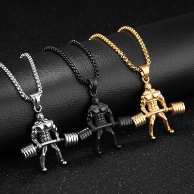 China FASHIONABLE Hercules Custom Stainless Steel Lifting New Fashion Cool Style Necklace for sale