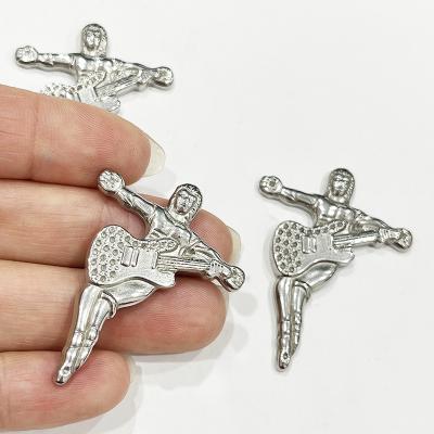 China Men's and Women's Music Guitar Personality Stainless Steel Cross Retro American Style European and American Pendant Stainless Steel Pendants for sale