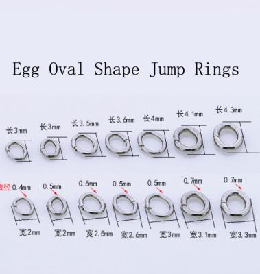 China 304/316L Stainless Steel China Factory Wholesale Fashion Jewelry Oval Egg Shaped Jump Rings Accessories for sale