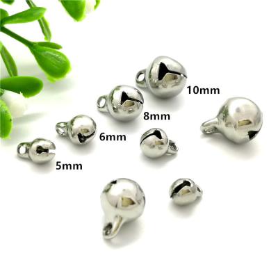 China 304/316L Stainless Steel Diameter 5mm To 10mm China Wholesale Stainless Steel Factory Small Bell Charms DIY Accessories Jewelry for sale