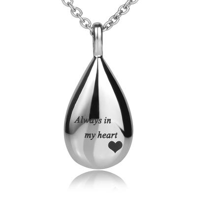 China FASHIONABLE Stainless Steel Cremation Urn Pendant Ash Holder Mini Keepsake Necklace Bone Collection For Deceased People And Pets for sale