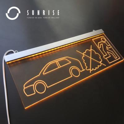 China Long Low Consumption Durable SUNRISE SIGN Manufacturer Customized Shop Acrylic Before Ledge Bed Signs Board Parking Lot And Illuminated Exit Acrylic Light Sign for sale