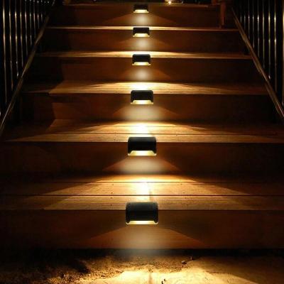 China Solar Garden Deck Lights Outdoor Lamp For Garden Backyard Stair Fence Decor IP65 Solar Step Lights for sale