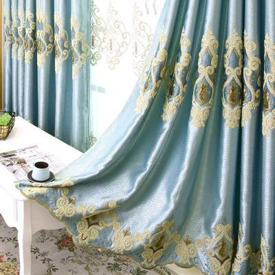 China Custom Vintage Blackout Curtain Hotel Blackout Curtain Fabric European Blackout Curtains For Luxury Living Room for sale