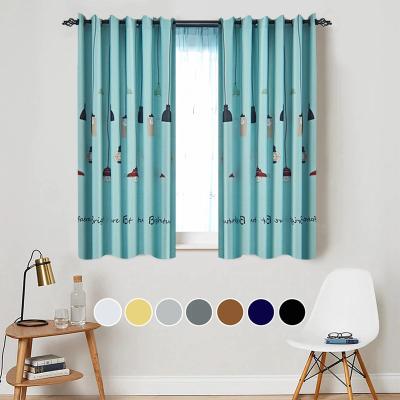 China 100% Blackout Blackout Curtains For Living Room Printed Window Curtains For Bedroom Finished Drapes Shade Curtain for sale