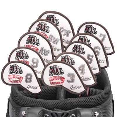 China Protect Golf Clubs Customized Embroidery High Quality Golf Club Covers Iron Handmade Headcover OEM Golf Headcovers for sale