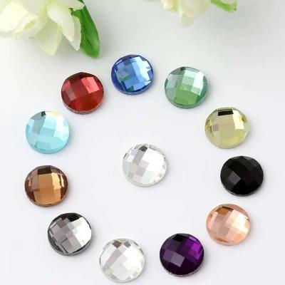 China Wholesale Good Quality Flatback Round Shape Rhinestone Glass Gem Stone For Clothes Crystal Stones Mix Color Flatback for sale