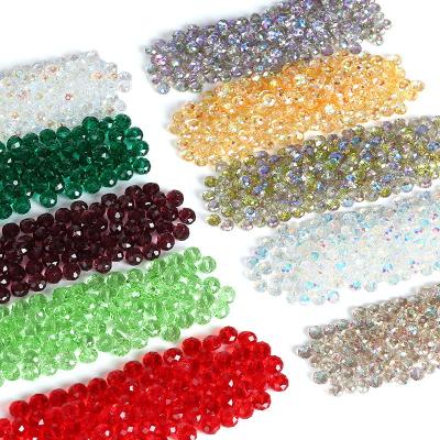 China High Quality Flat Faceted Crystal Dress 6 Colors Shiny Glass Crystal Beads For Jewelry Making Diy Decorative Beads 4mm 6mm 8mm for sale