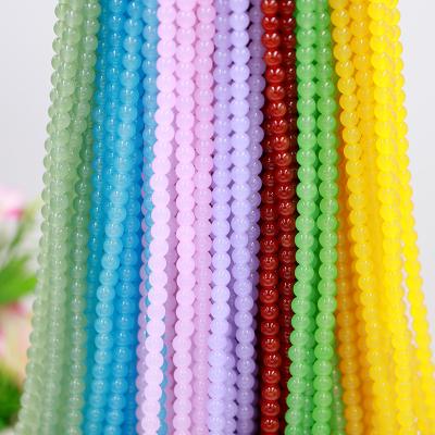 China Flatback Factory Wholesale 4/6/8/10/12mm DIY Series Charm Necklace Colored Glass Stones String Diy Crystal Beads Pendant for sale