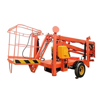 China Aerial Construction Work Cherry Picker Folding Arm Trailer Hydraulic Mounted Lift for sale