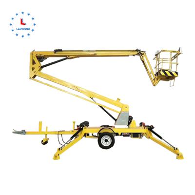 China Aerial Mobile Cherry Picker Truck Mounted Construction Platform Sky Lift Articulating Boom Lift for sale