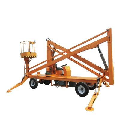 China Double Cylinder Hydraulic Cherry Lift Harvester Vending Diesel Elevating Works Construction Equipment for sale